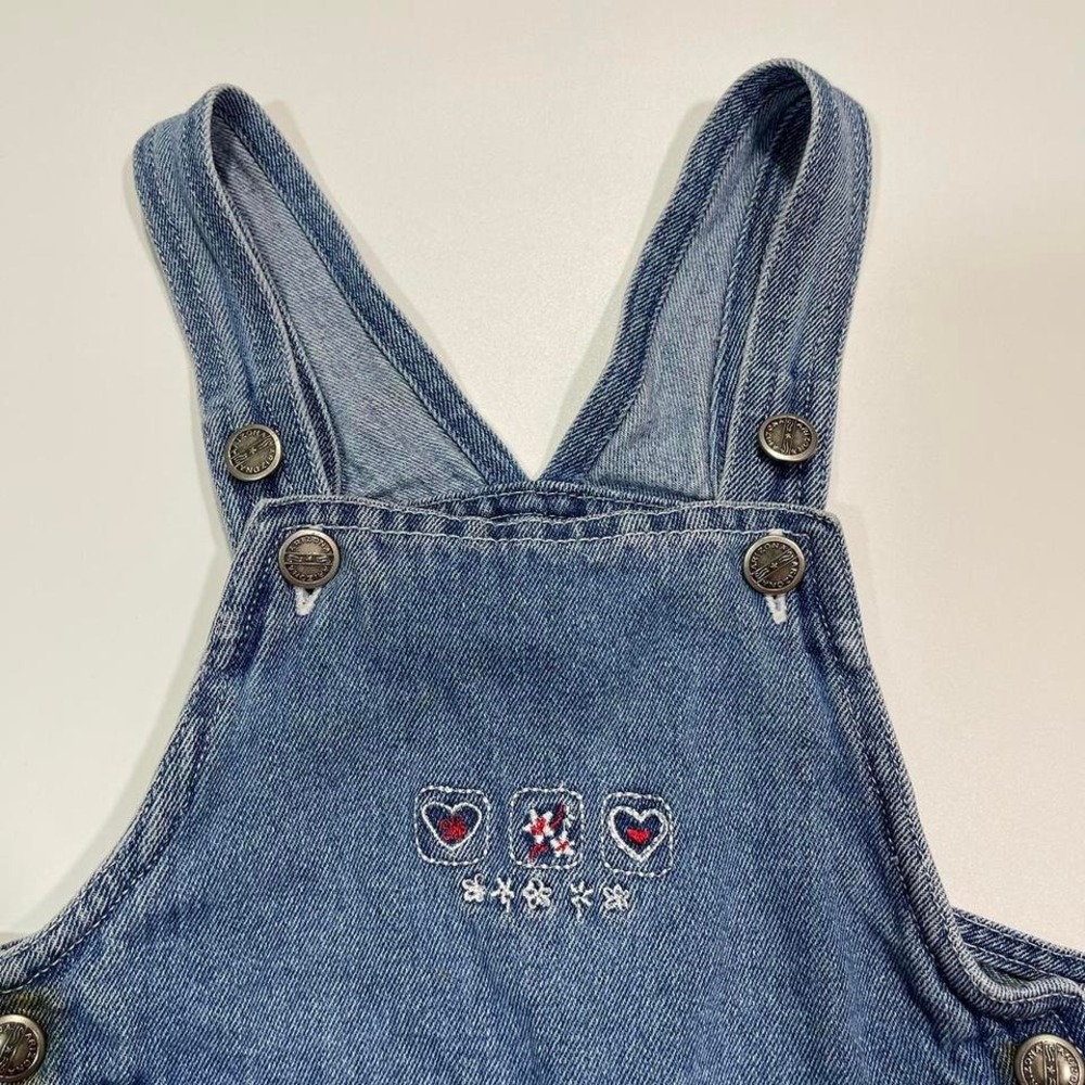 Vintage 90s Denim Overalls Shorts - Picture 3 of 8